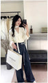 V Neck Design Choker Lace Strap Shirt